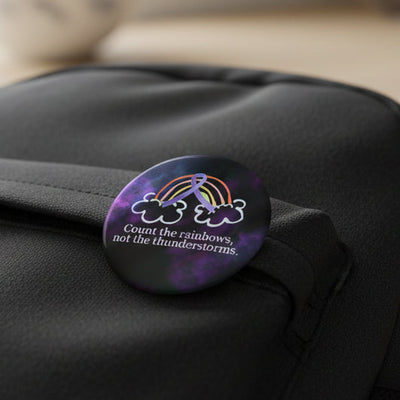 Count the Rainbows Epilepsy Awareness Pin Button
