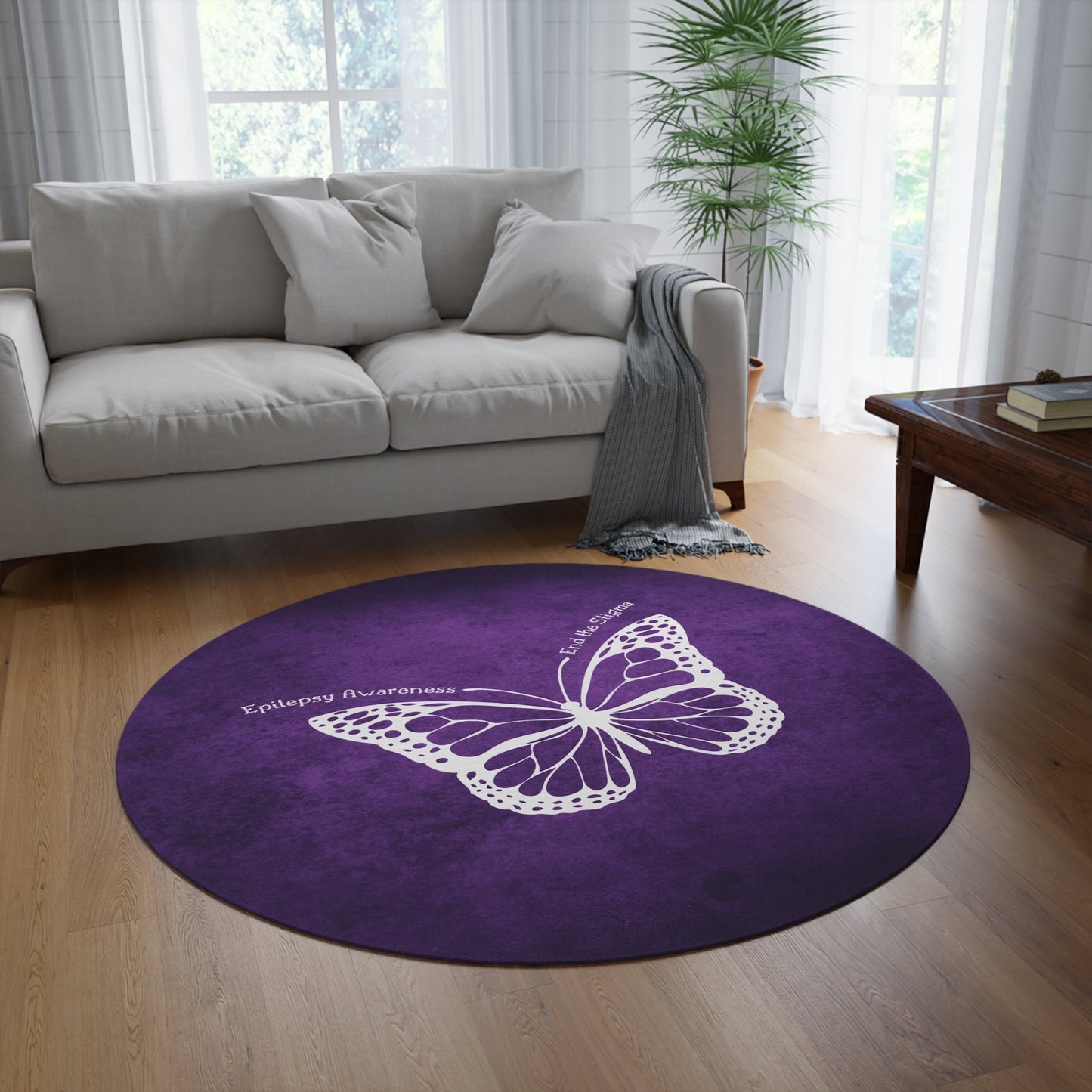 Tapis rond de sensibilisation à l'épilepsie - Célébrez la créativité