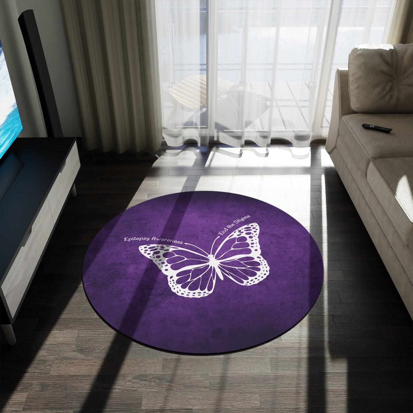 Tapis rond de sensibilisation à l'épilepsie - Célébrez la créativité