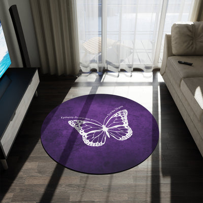 Epilepsy Awareness Round Rug - Celebrate Creativity