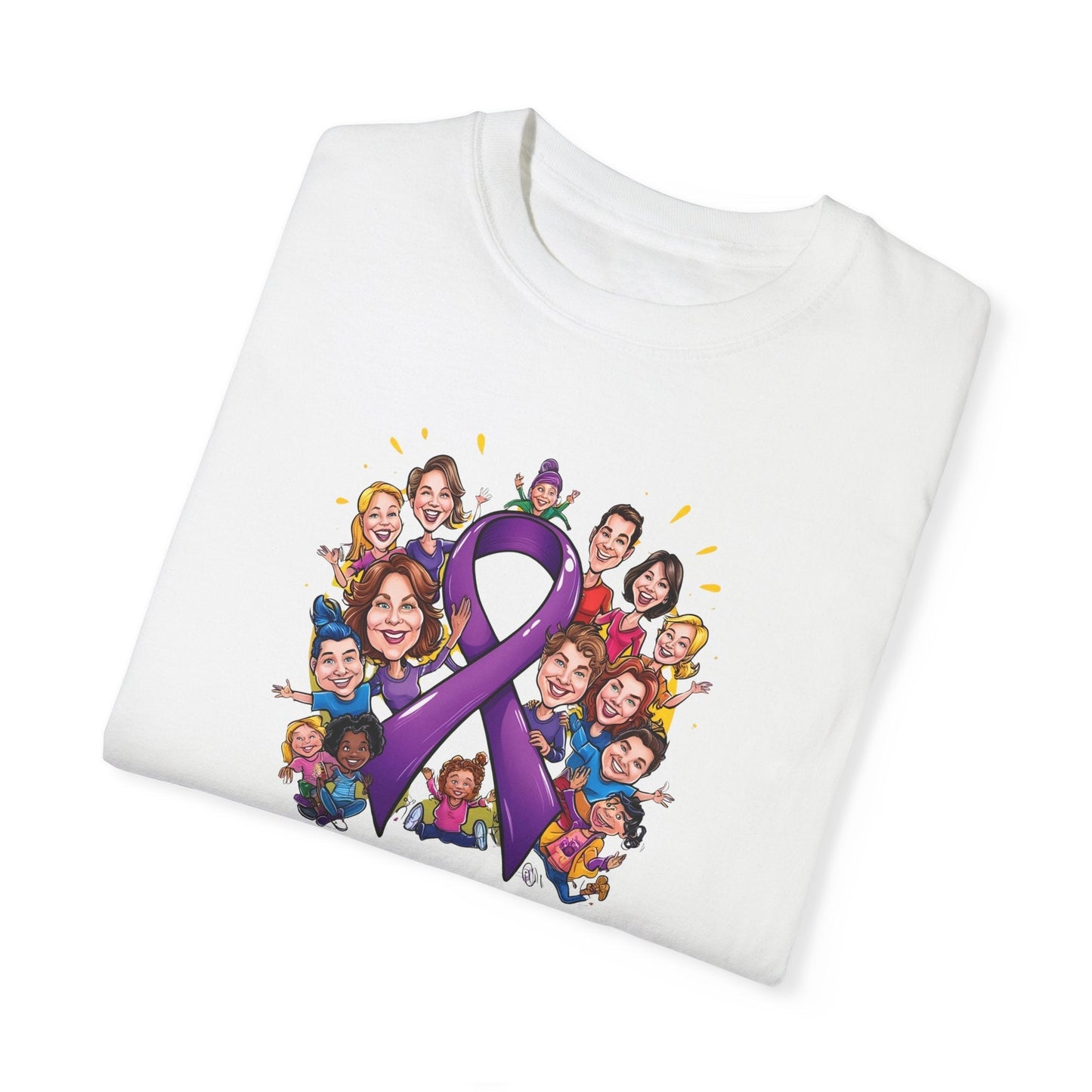 Camiseta Unisex Teñida en Prenda para la Conciencia de la Epilepsia - Aprovecha la Esperanza, Sé Fue