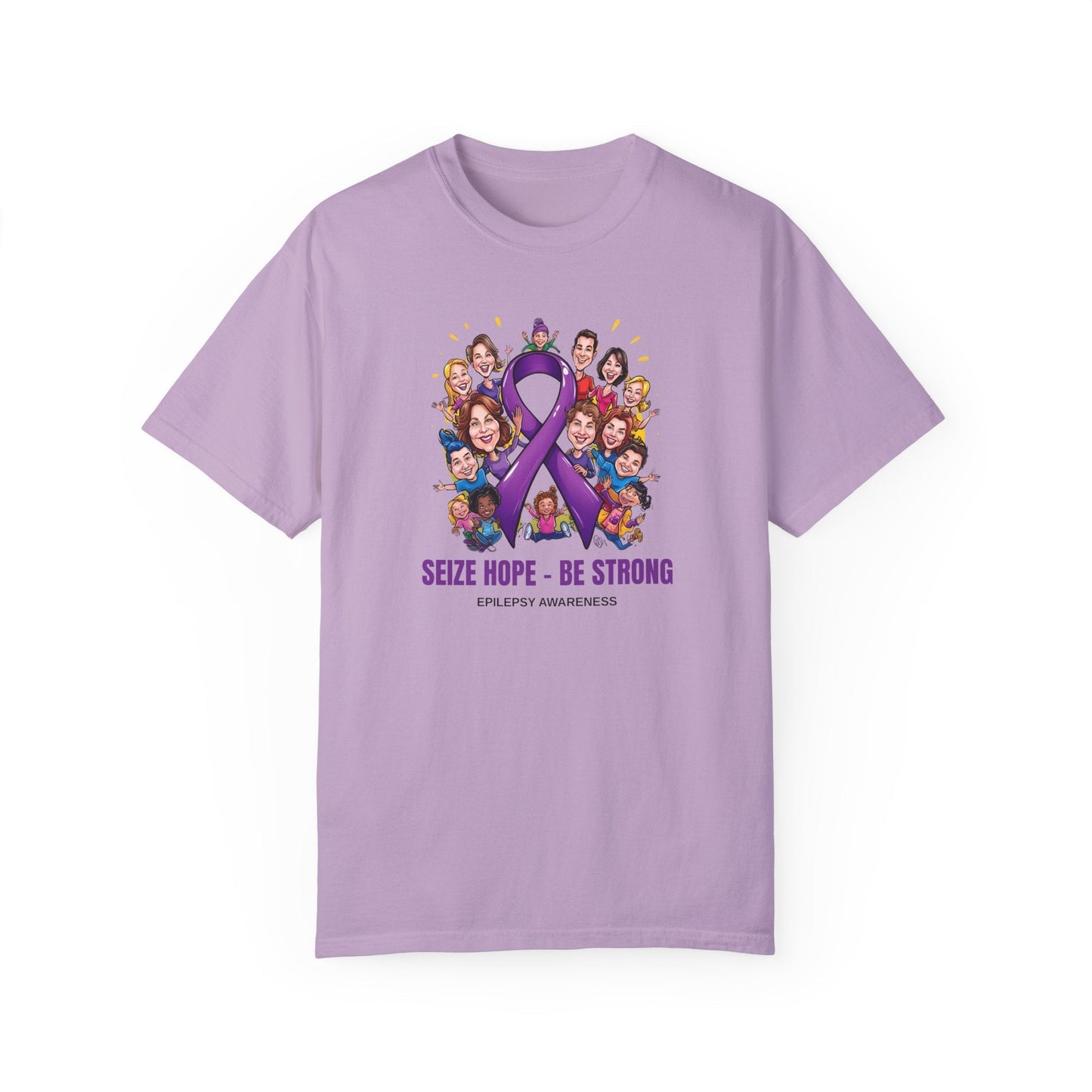 Camiseta Unisex Teñida en Prenda para la Conciencia de la Epilepsia - Aprovecha la Esperanza, Sé Fue