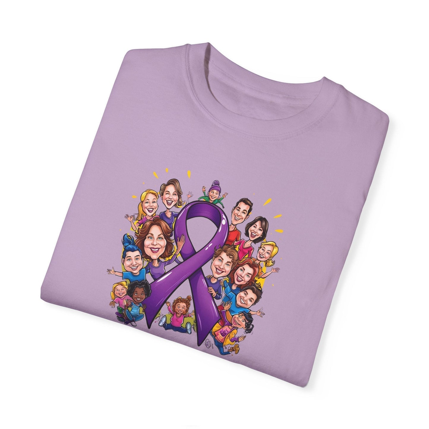 Camiseta Unisex Teñida en Prenda para la Conciencia de la Epilepsia - Aprovecha la Esperanza, Sé Fue