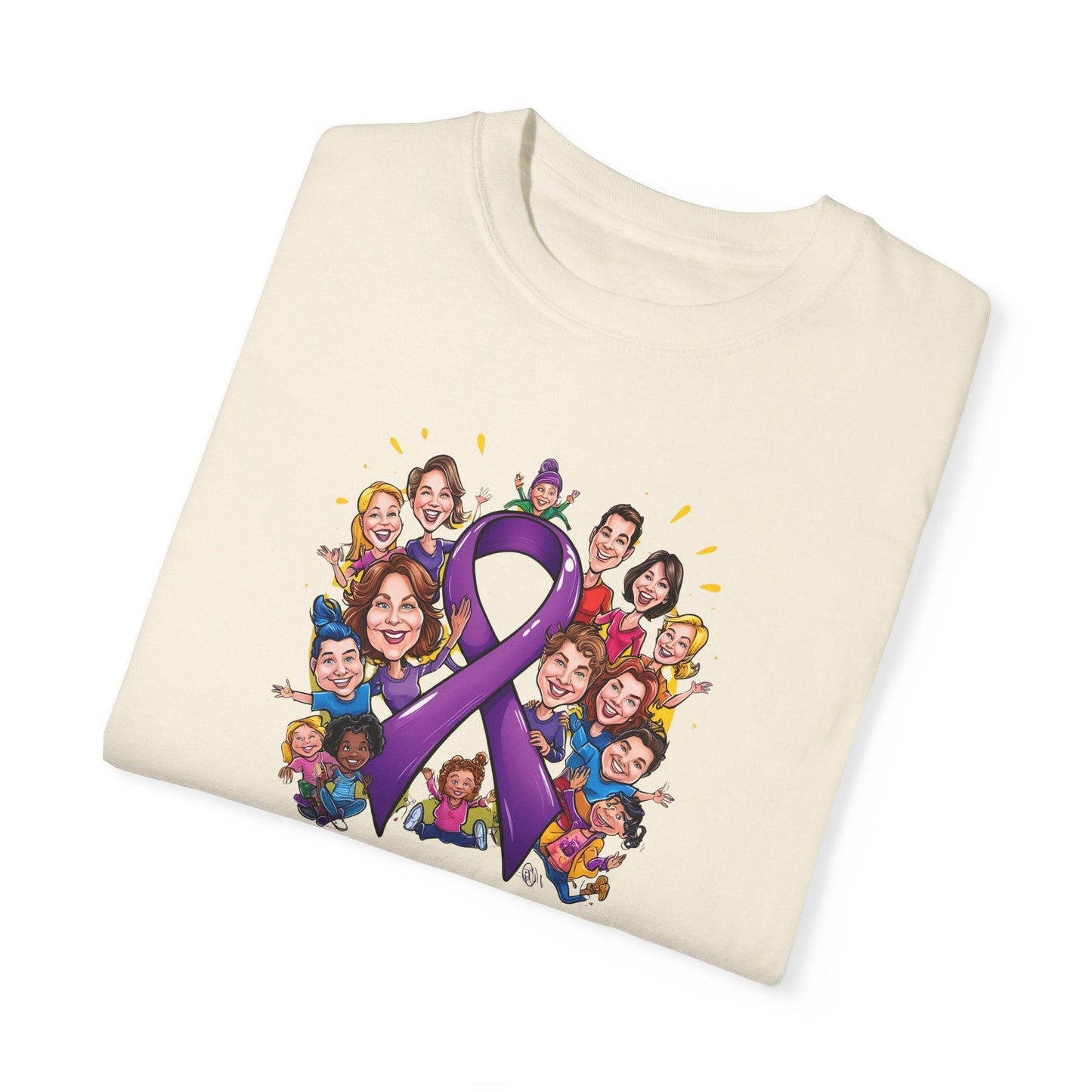 Camiseta Unisex Teñida en Prenda para la Conciencia de la Epilepsia - Aprovecha la Esperanza, Sé Fue