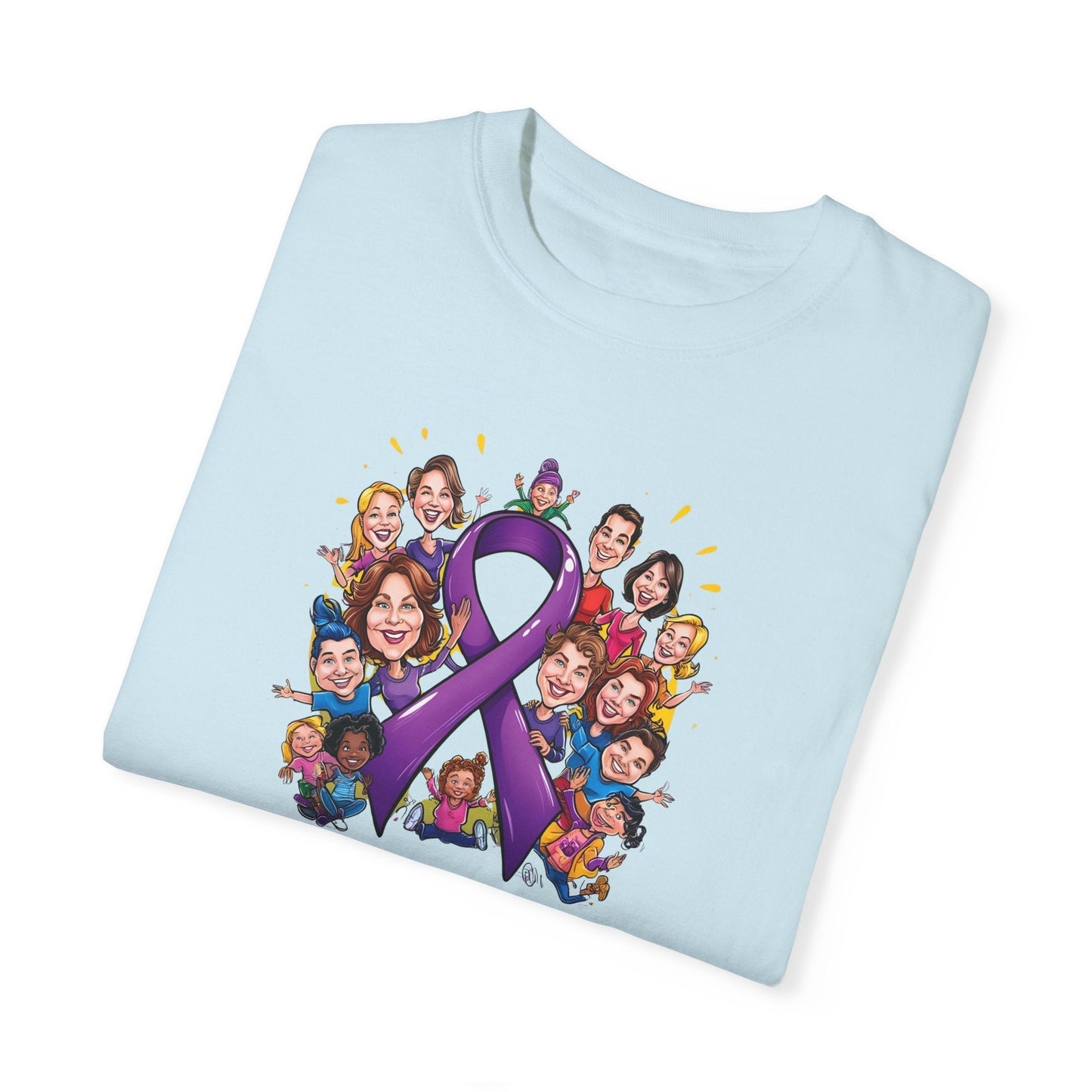 Camiseta Unisex Teñida en Prenda para la Conciencia de la Epilepsia - Aprovecha la Esperanza, Sé Fue