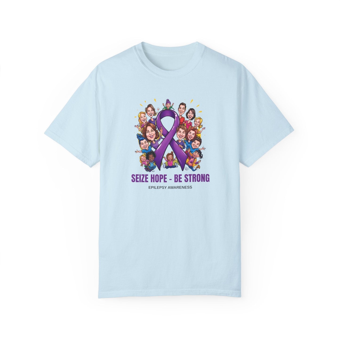 Camiseta Unisex Teñida en Prenda para la Conciencia de la Epilepsia - Aprovecha la Esperanza, Sé Fue