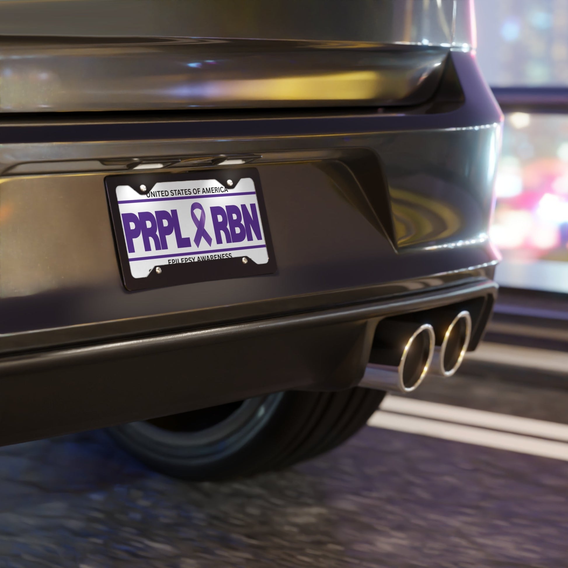 Vibrant Epilepsy Awareness Car Tag - Show Your Support - Korvel