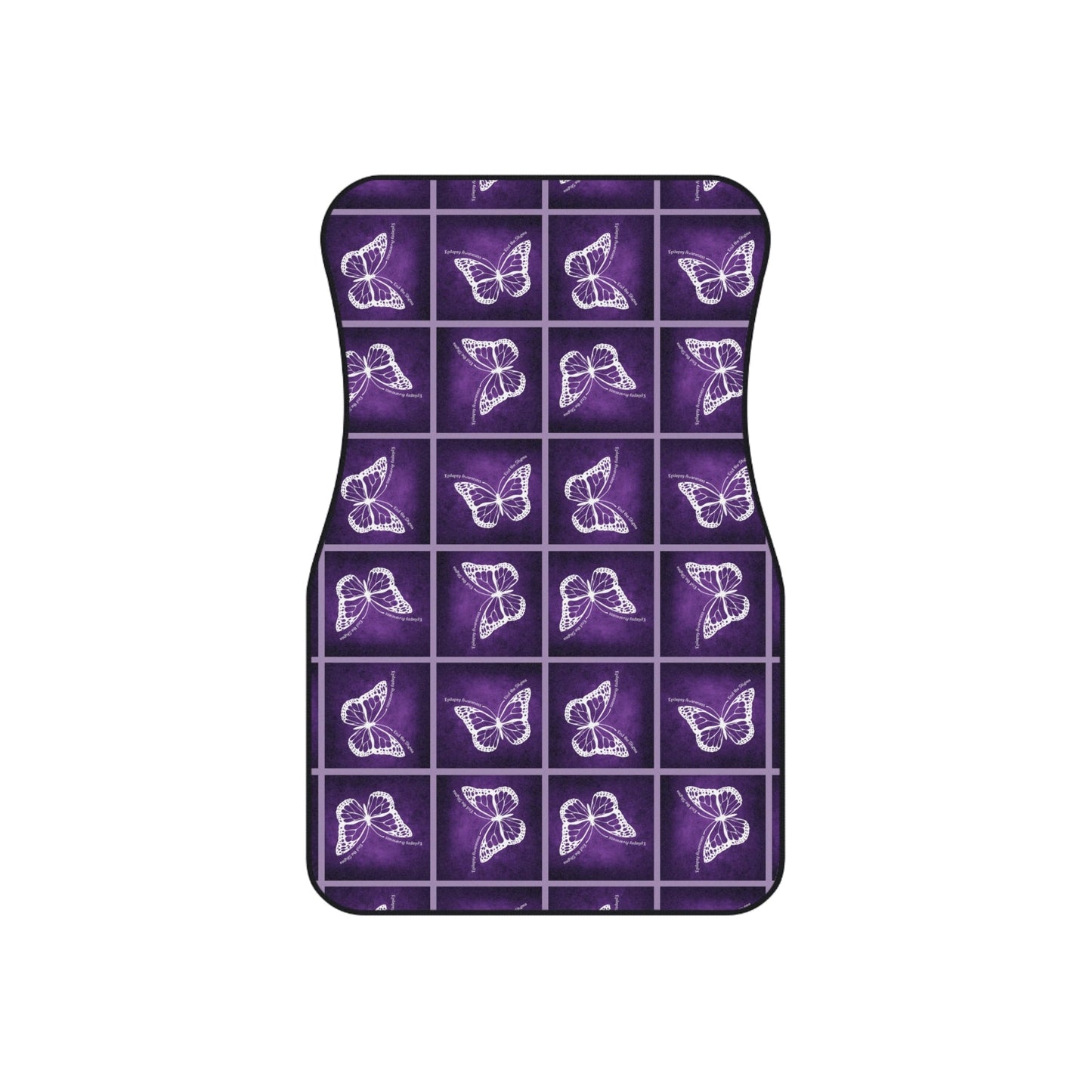 Elegant Purple Butterfly Car Mats Set