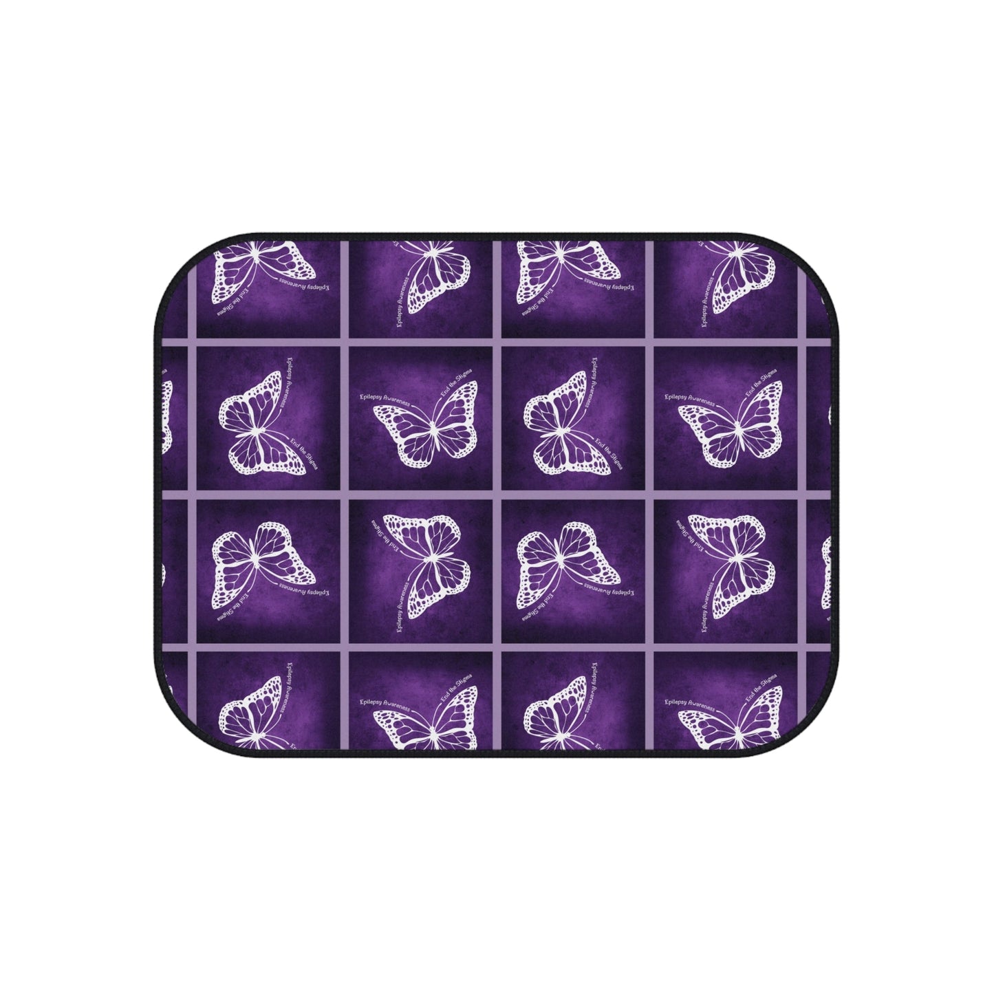 Elegant Purple Butterfly Car Mats Set