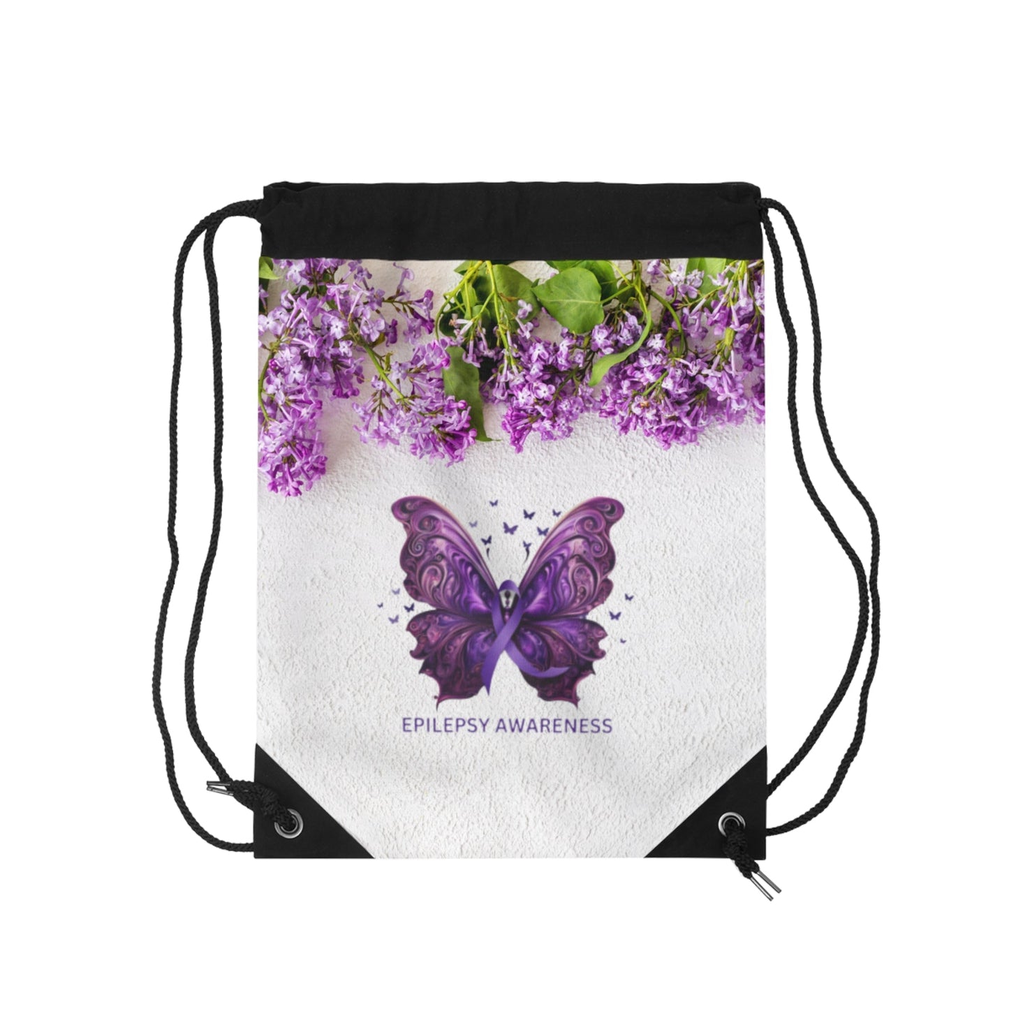 Epilepsy Butterfly Drawstring Bag
