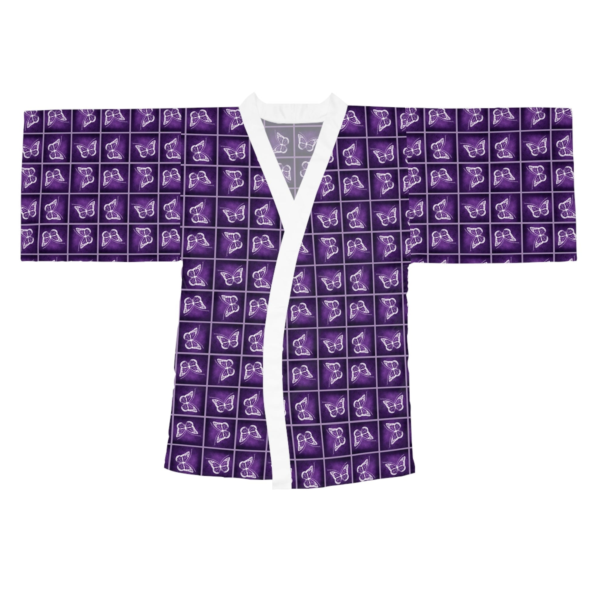 Elegant Epilepsy Butterfly Dreams Long Sleeve Kimono Robe - Korvel