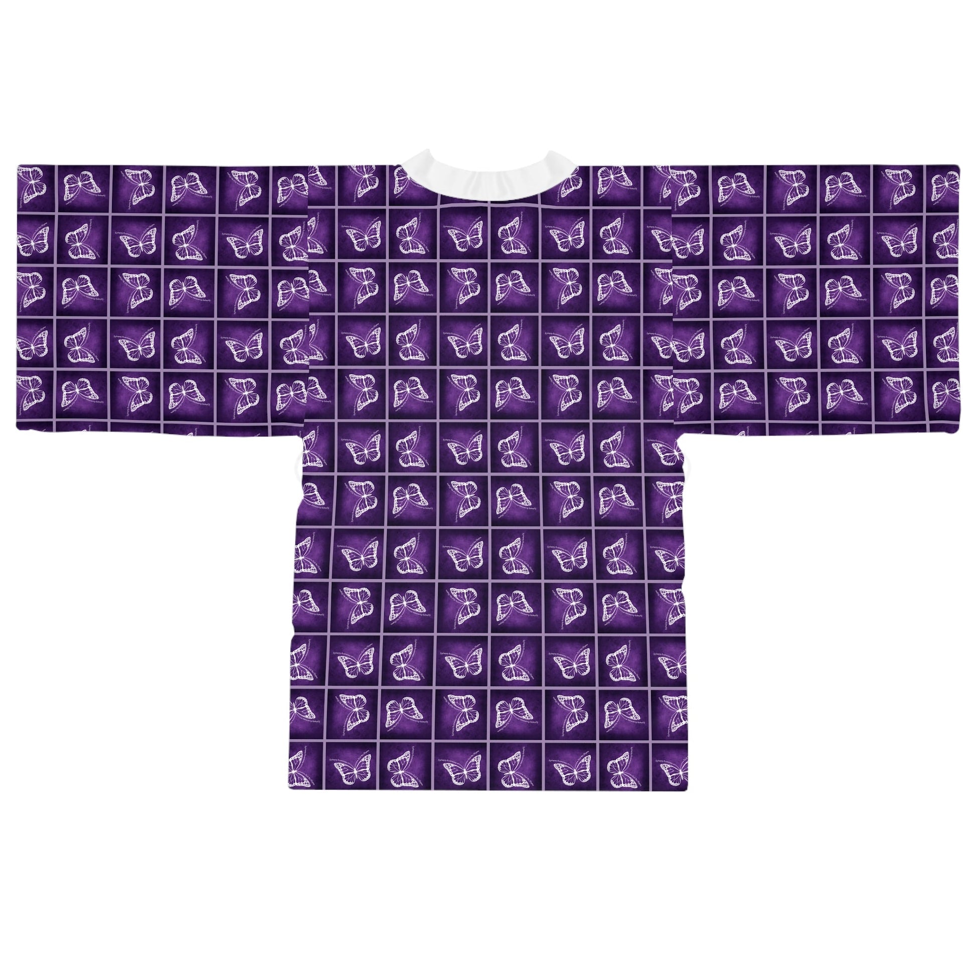 Elegant Epilepsy Butterfly Dreams Long Sleeve Kimono Robe - Korvel
