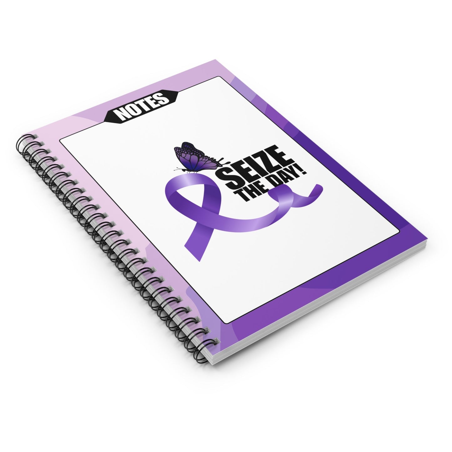 Cahier à spirale à lignes avec papillon de l'épilepsie