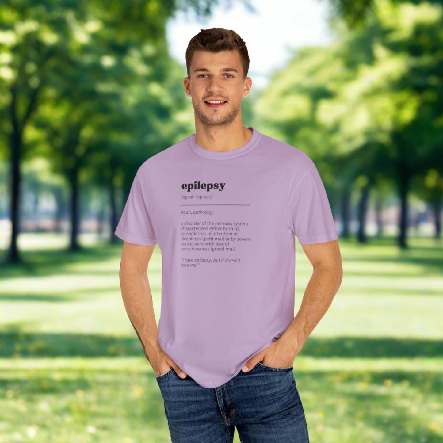 T-shirt unisexe teint en pièce - Définition de l'épilepsie