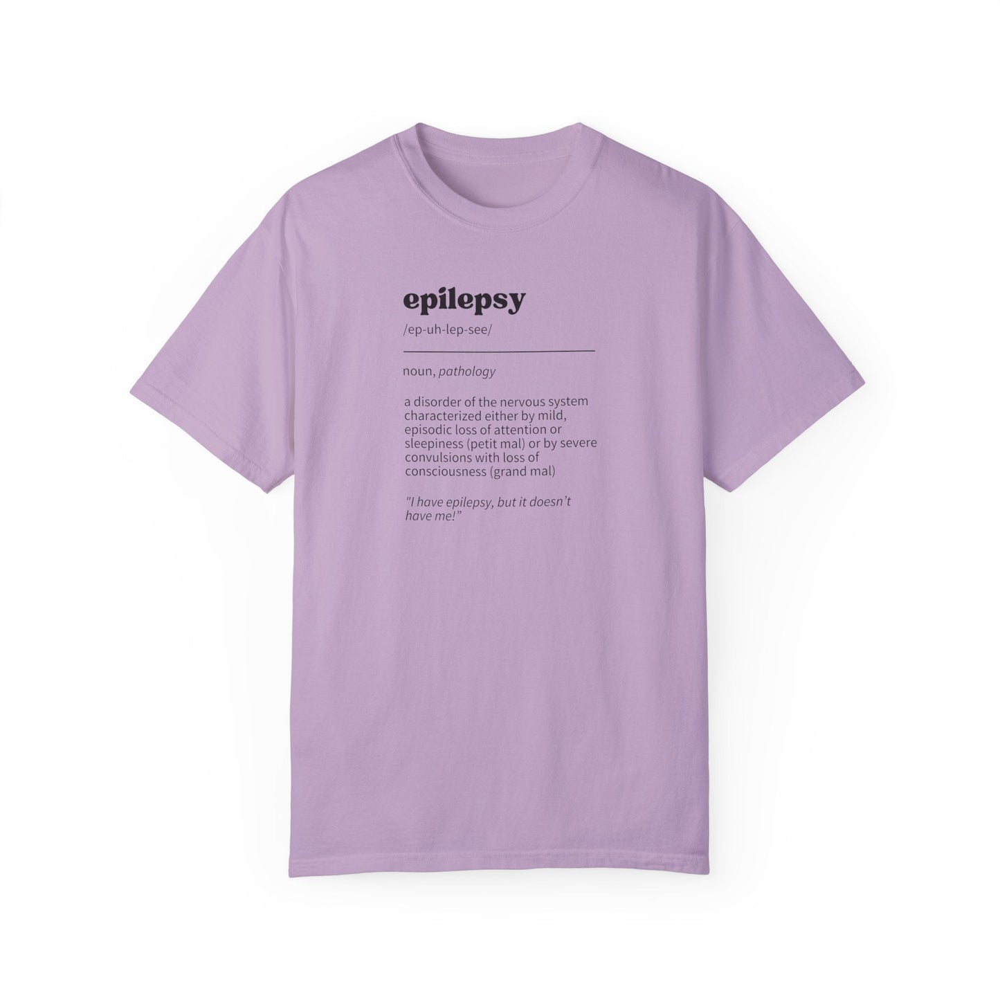 T-shirt unisexe teint en pièce - Définition de l'épilepsie