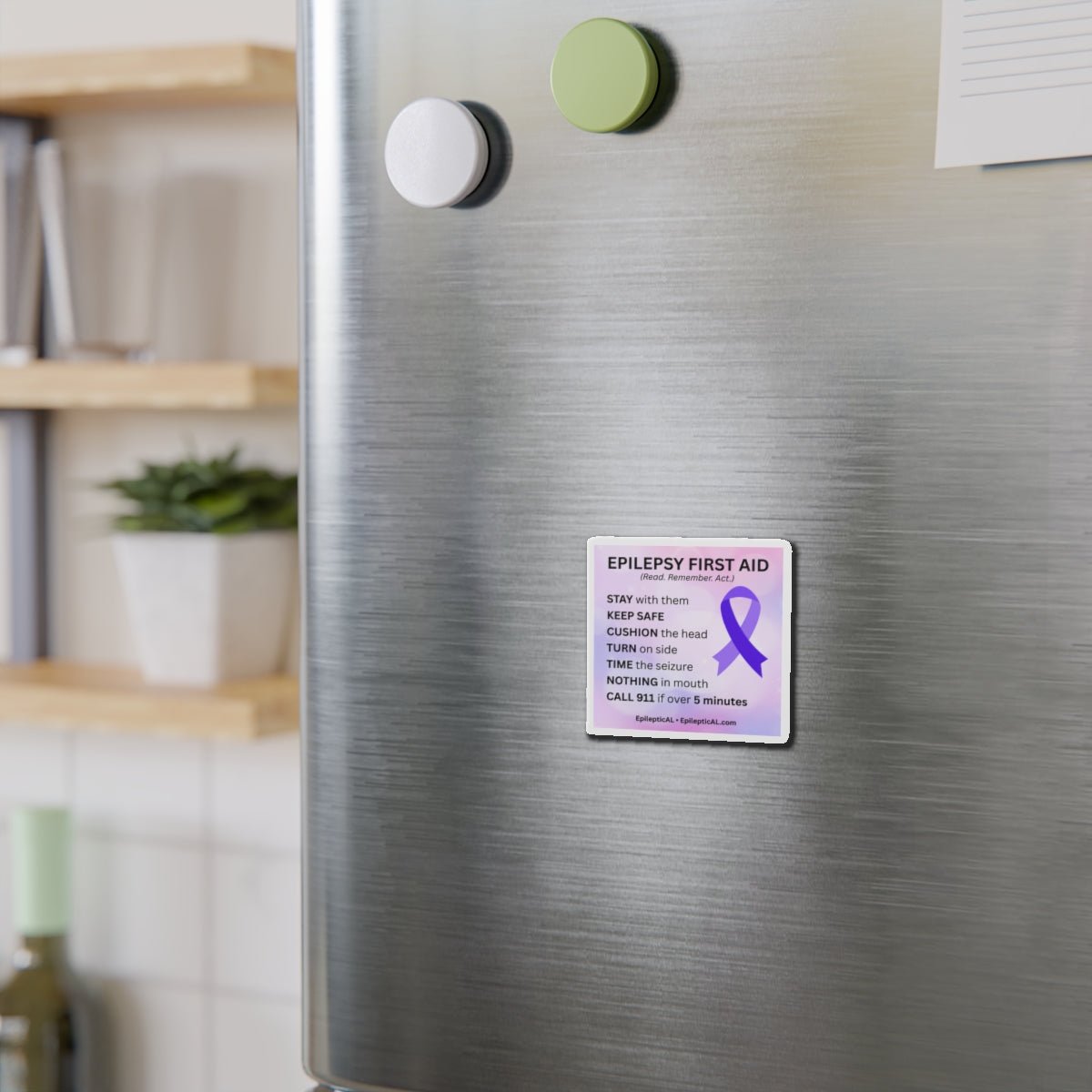 Epilepsy First Aid Magnet | Read. Remember. Act.