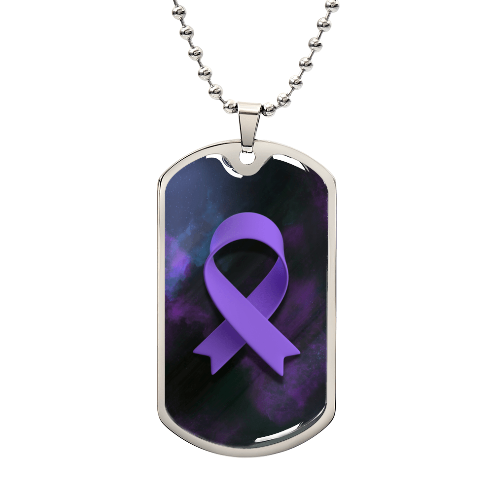 Collar con Cinta Morada de Concienciación sobre la Epilepsia
