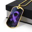 Collar con Cinta Morada de Concienciación sobre la Epilepsia