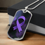 Collar con Cinta Morada de Concienciación sobre la Epilepsia