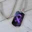 Collar con Cinta Morada de Concienciación sobre la Epilepsia