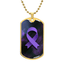 Collar con Cinta Morada de Concienciación sobre la Epilepsia