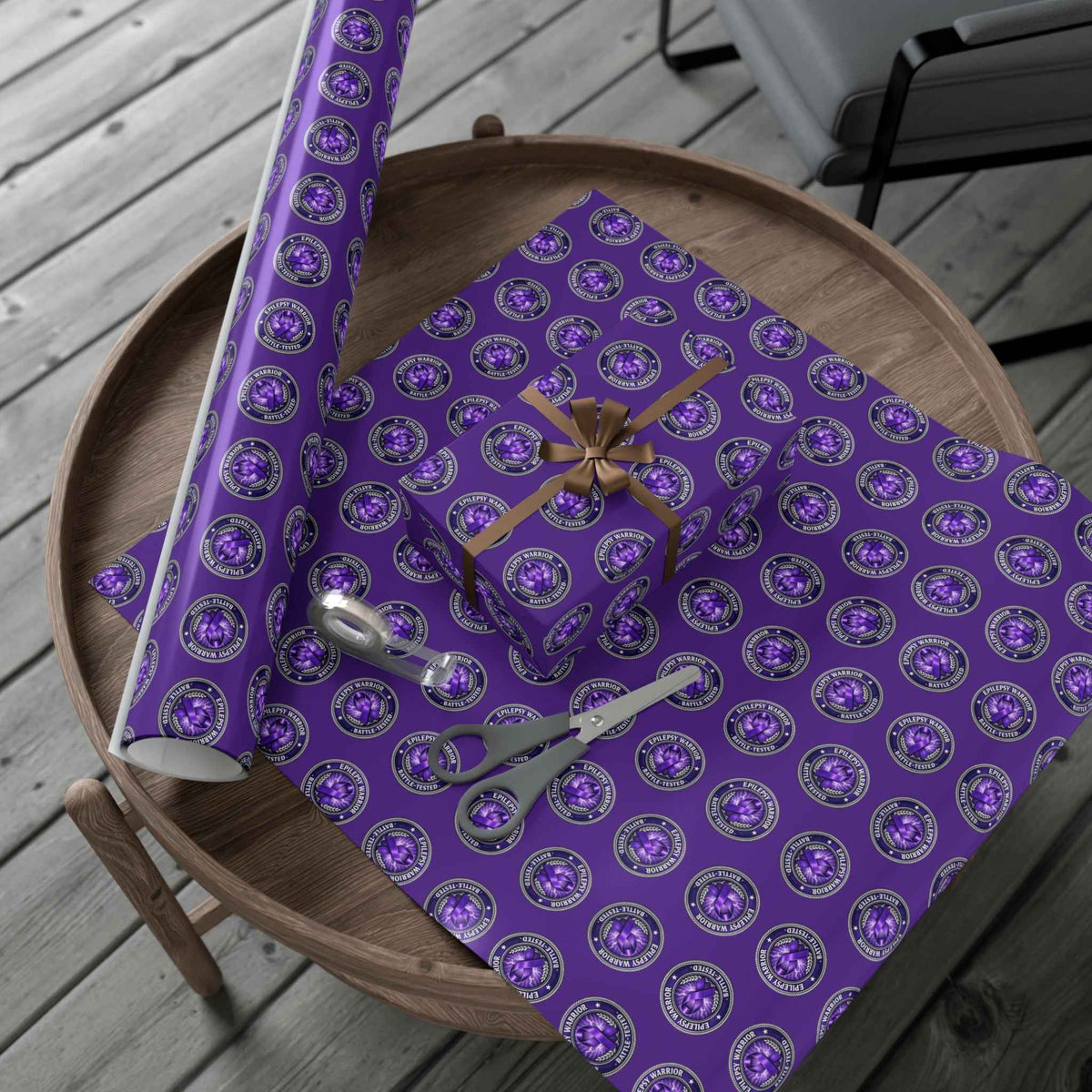 Papel de regalo Epilepsy Warrior - Papel de concienciación púrpura