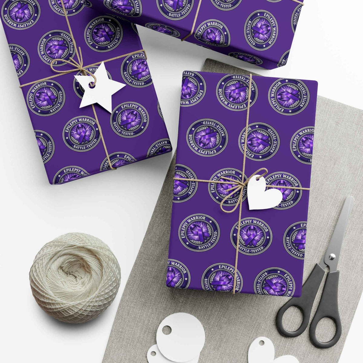 Papel de regalo Epilepsy Warrior - Papel de concienciación púrpura