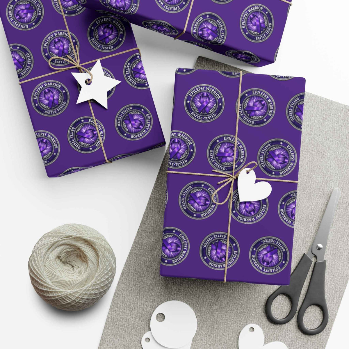 Papel de regalo Epilepsy Warrior - Papel de concienciación púrpura