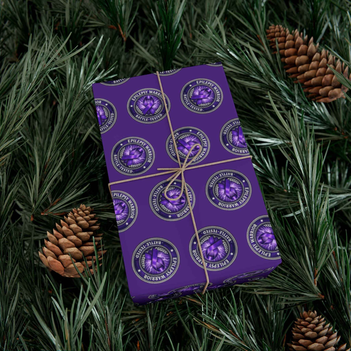 Papel de regalo Epilepsy Warrior - Papel de concienciación púrpura