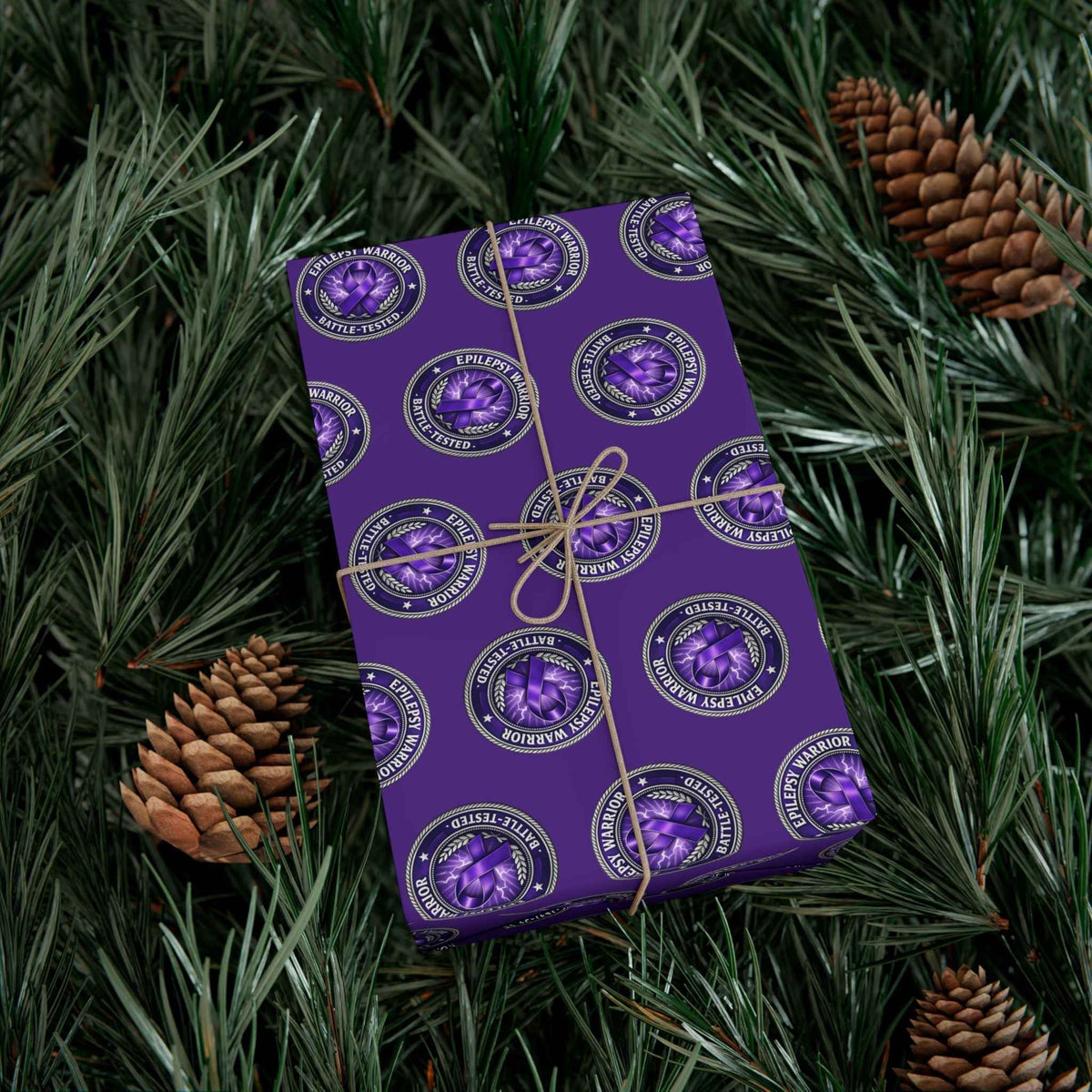 Papel de regalo Epilepsy Warrior - Papel de concienciación púrpura