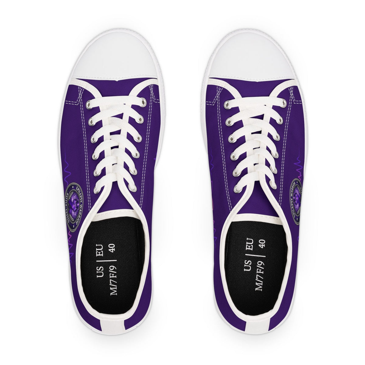 Baskets basses de sensibilisation violettes Epilepsy Warrior