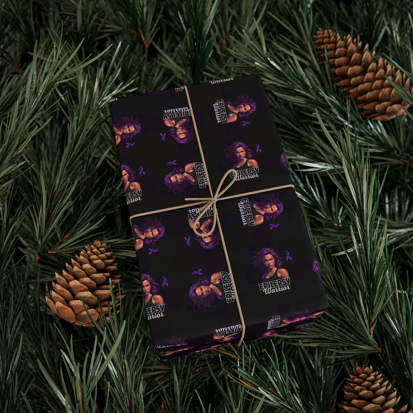 Empowering Epilepsy Warrior Woman Wrapping Paper