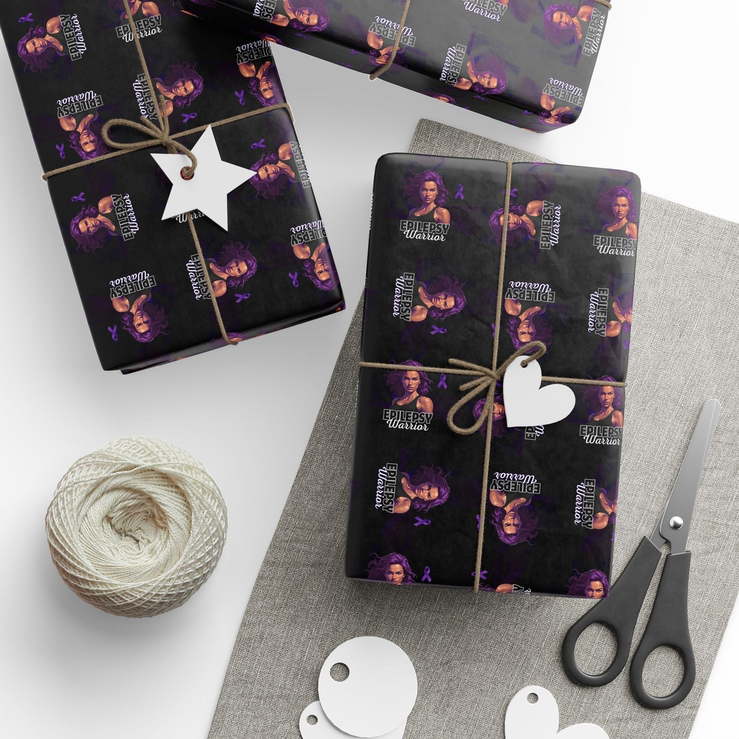 Empowering Epilepsy Warrior Woman Wrapping Paper