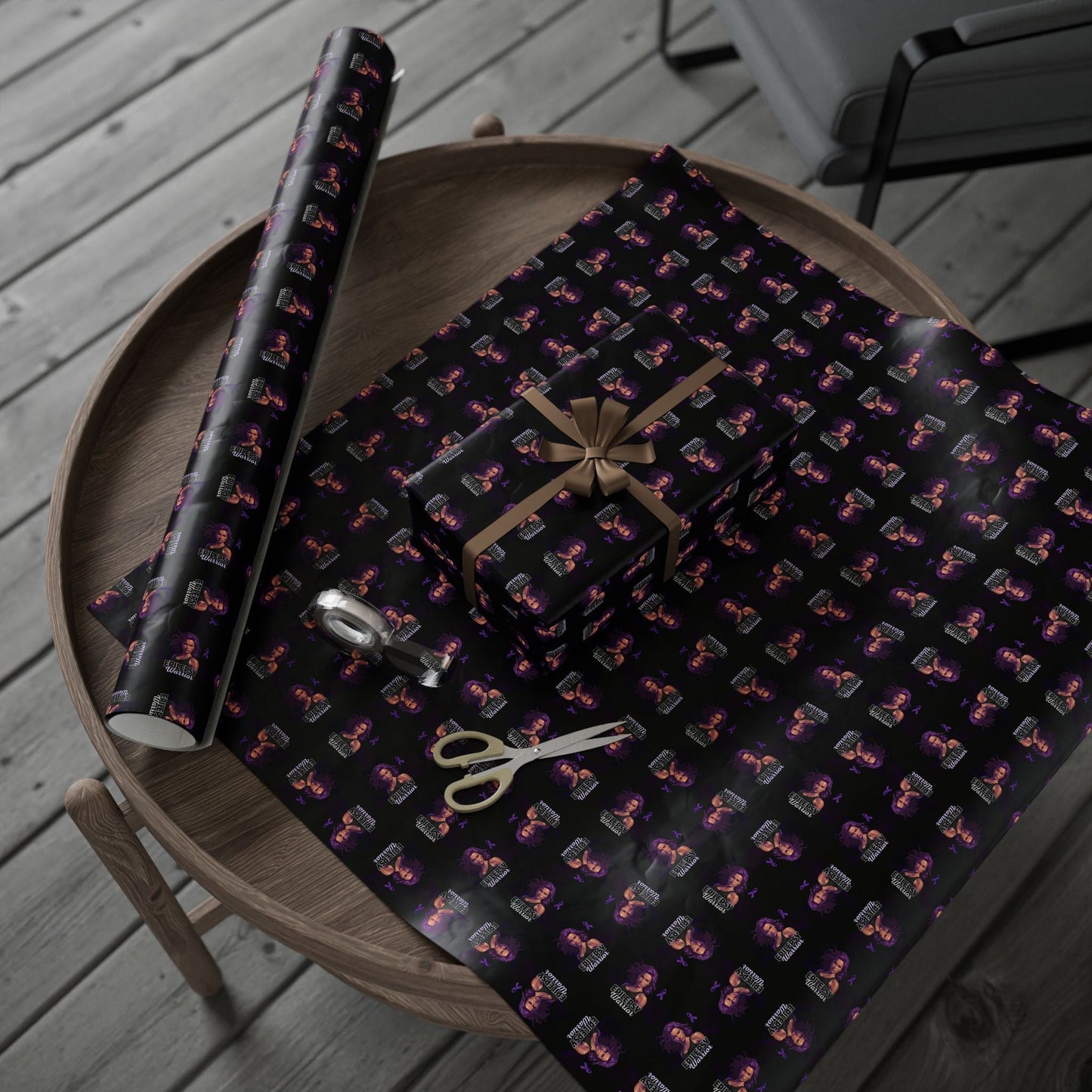 Empowering Epilepsy Warrior Woman Wrapping Paper