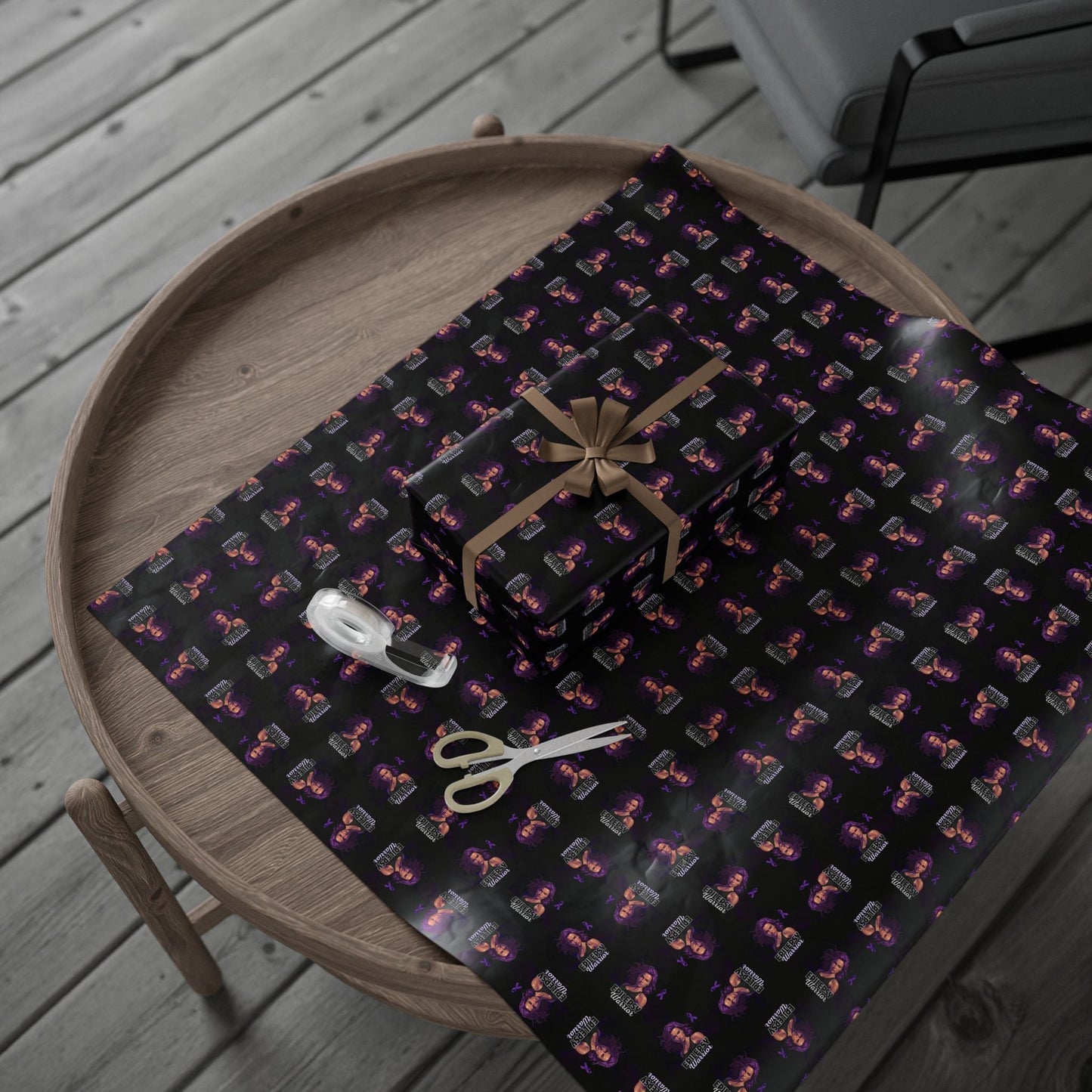 Empowering Epilepsy Warrior Woman Wrapping Paper