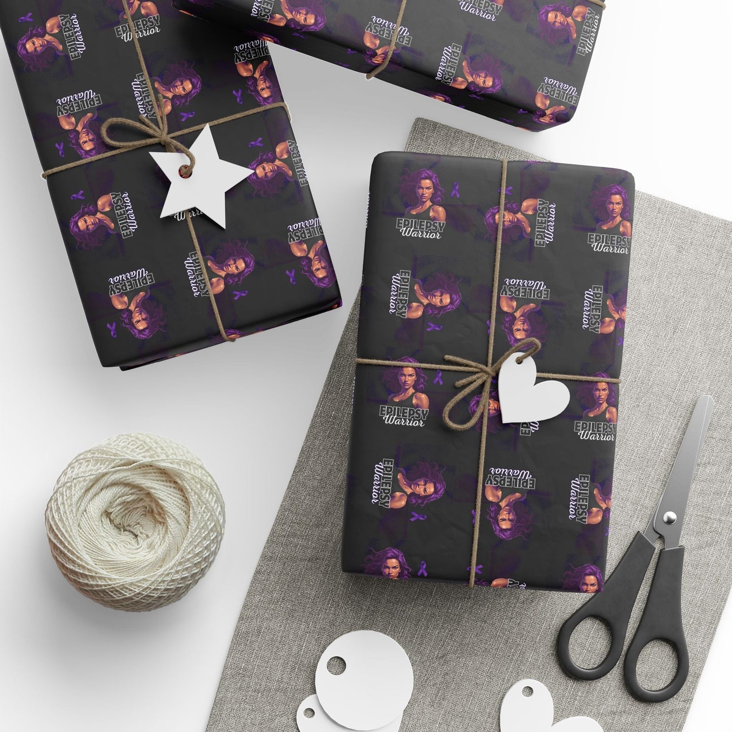 Empowering Epilepsy Warrior Woman Wrapping Paper