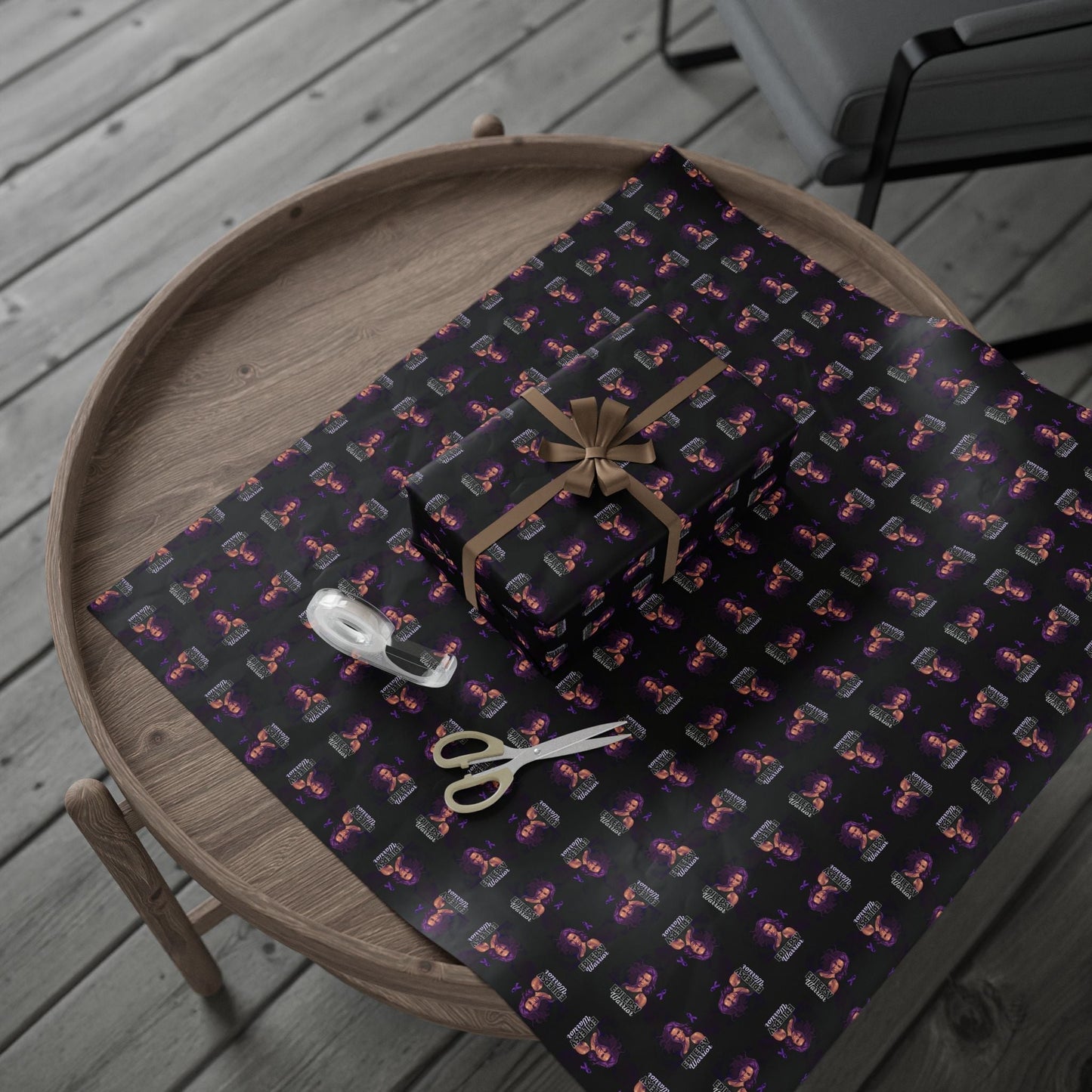 Empowering Epilepsy Warrior Woman Wrapping Paper