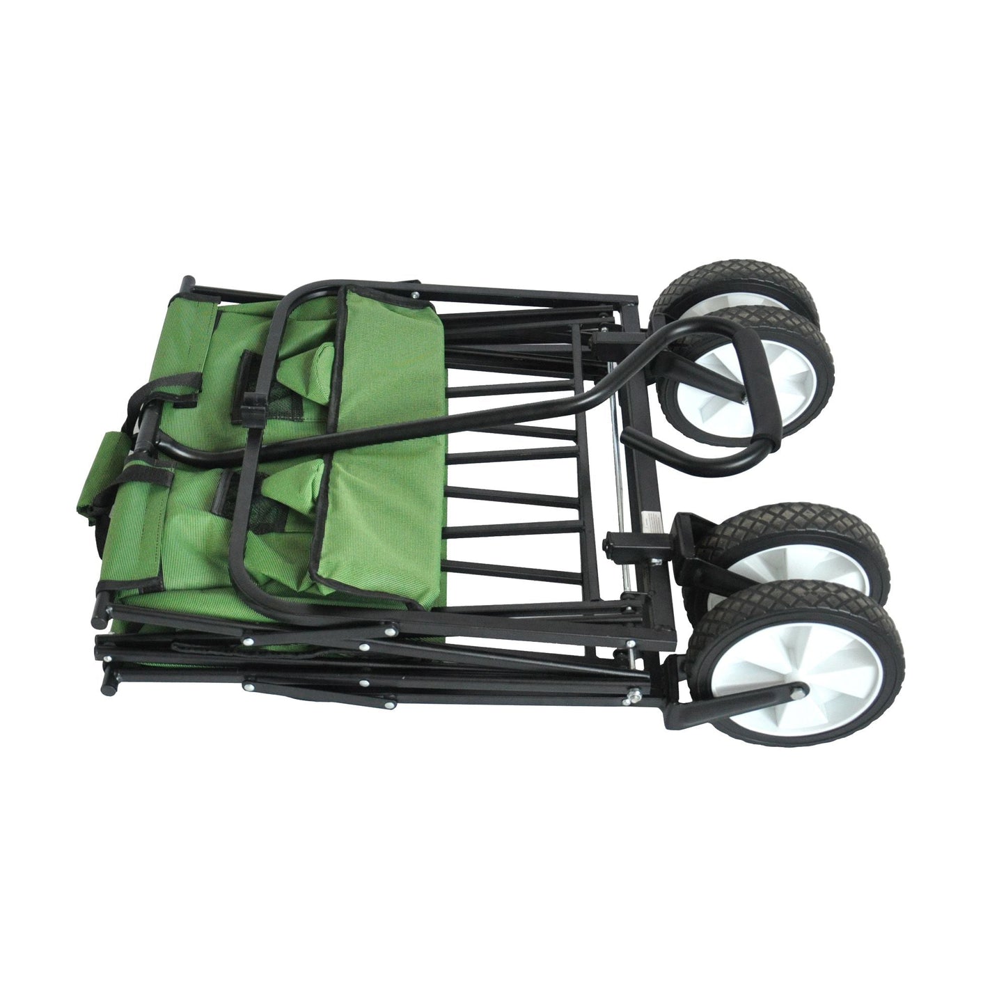 Folding Wagon Garden Shopping Beach Cart (Green) - Korvel