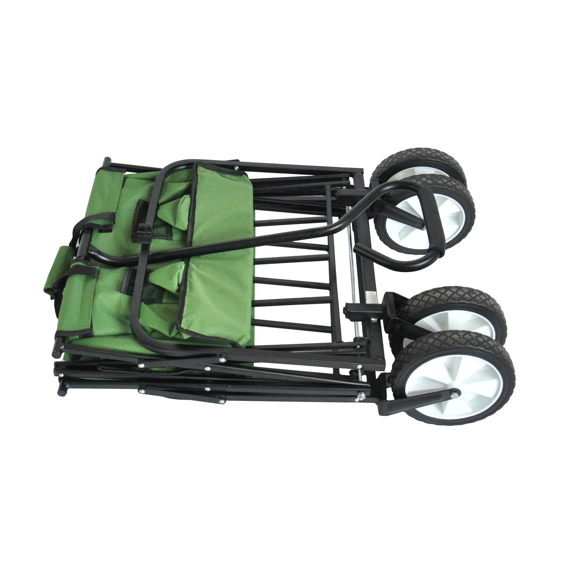 Folding Wagon Garden Shopping Beach Cart (Green) - Korvel