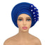 Elegant Floral Auto Gele Headwrap - 2024 African Turban