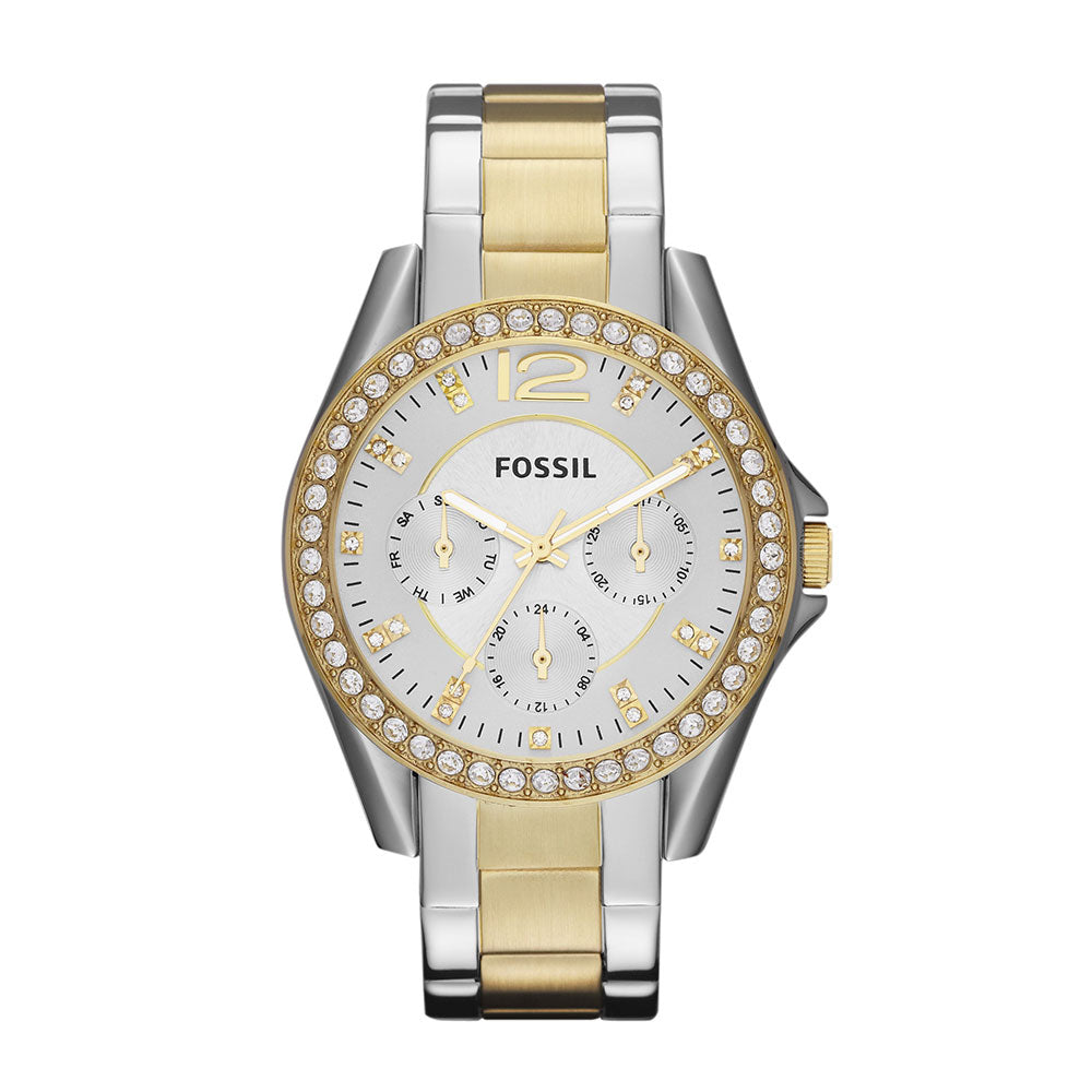 Reloj Fossil para Mujer Riley - Diseño Elegante de Acero Inoxidable