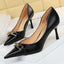 Buckled Chain High Heels