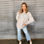 Collegiate Mama Beige Printed Sweatshirt
