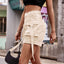 European and American denim work pants, casual pocket shorts elastic waistband for women - Korvel