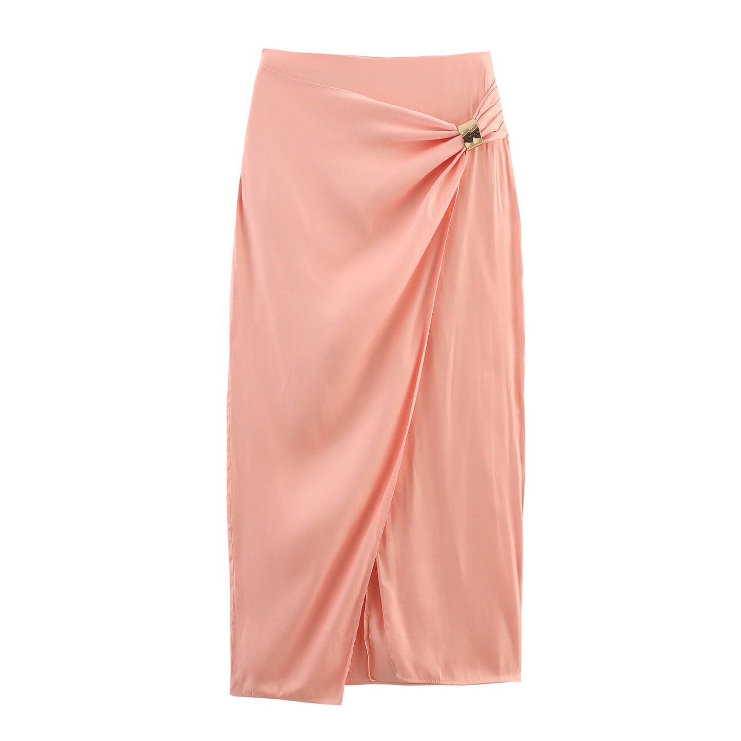Conjunto de Chaleco Sin Mangas Rosa Chic y Falda de Cintura Alta