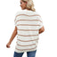 Stylish Striped Round Neck Pullover Top for Women