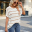 Stylish Striped Round Neck Pullover Top for Women