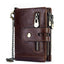 European and American first-layer kraft card bag men's short genuine leather wallet Father's Day gift - Korvel
