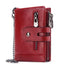 European and American first-layer kraft card bag men's short genuine leather wallet Father's Day gift - Korvel