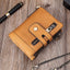 European and American first-layer kraft card bag men's short genuine leather wallet Father's Day gift - Korvel